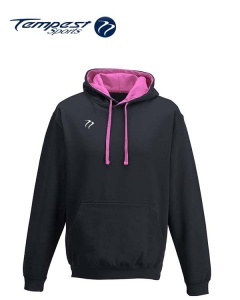 Tempest Lightweight Navy Pink Hooded Sweatshirt